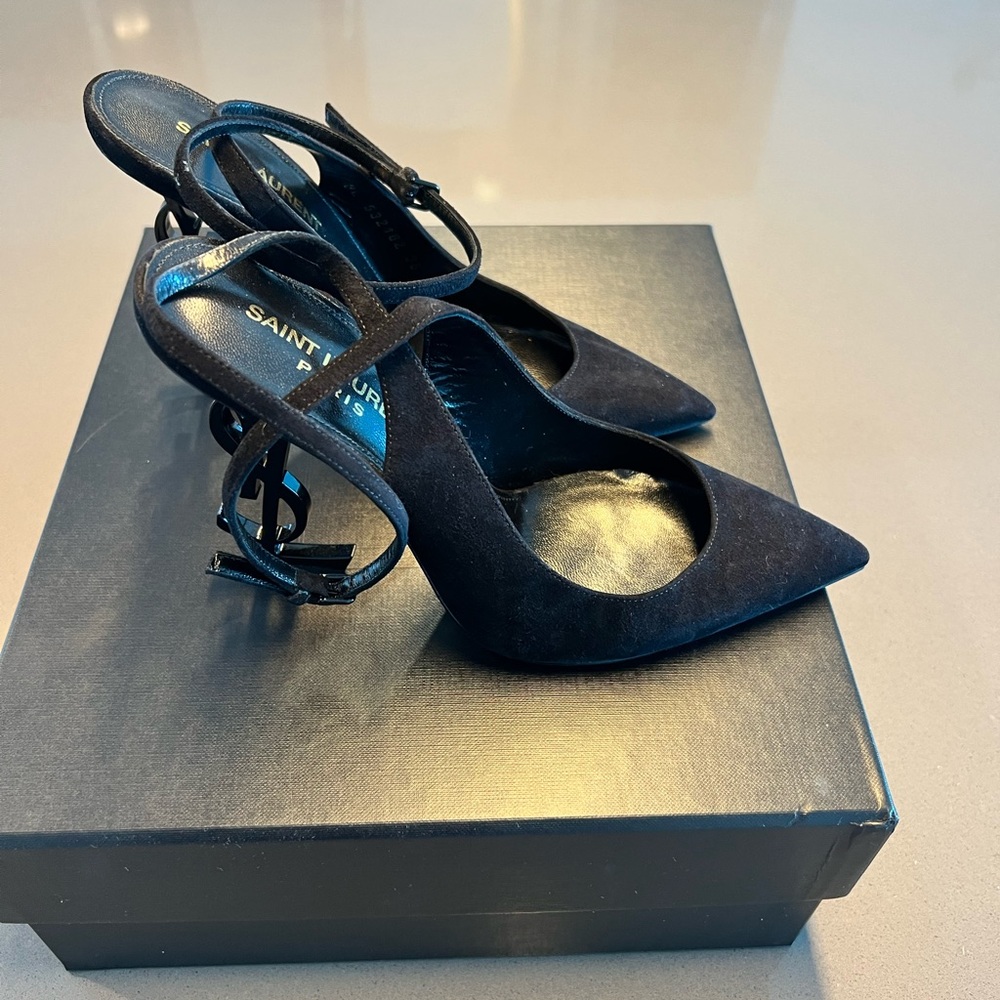 SAINT LAURENT 'OPYUM' PUMPS US 6 Black - Picture 3 of 12